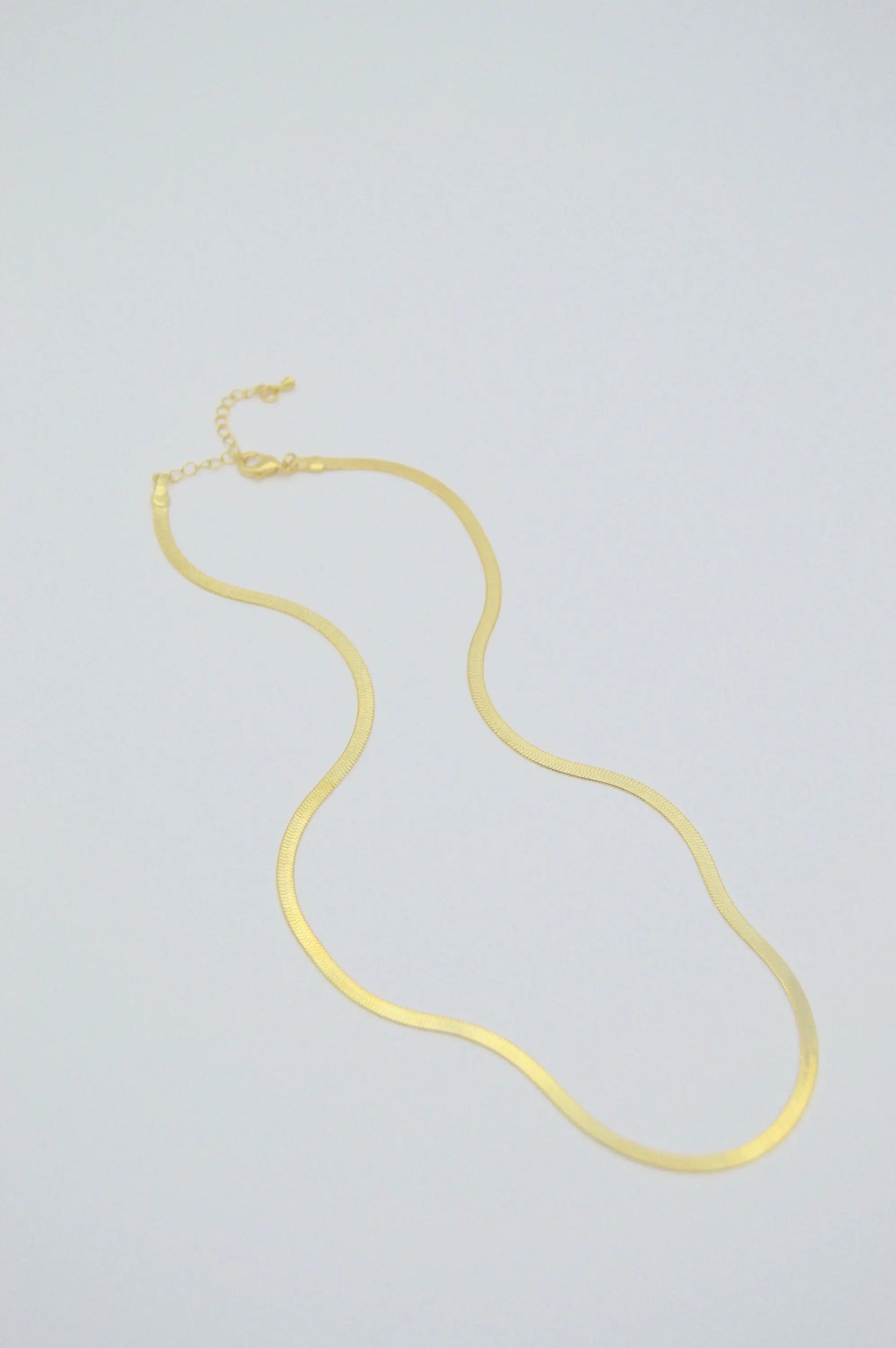 Herringbone Necklace Flatlay